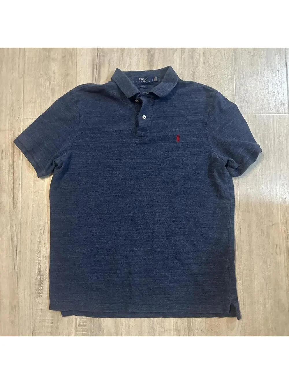 Polo Ralph Lauren Men's Navy and Blue Polo-shirt